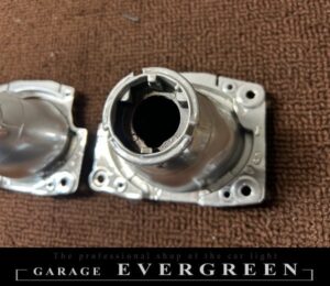 再メッキ加工！アウディ TT 8N 純正 ヘッドライト レンズクリーニング＆コーティング済み