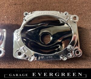 再メッキ加工！アウディ TT 8N 純正 ヘッドライト レンズクリーニング＆コーティング済み