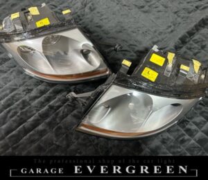 再メッキ加工！アウディ TT 8N 純正 ヘッドライト レンズクリーニング＆コーティング済み