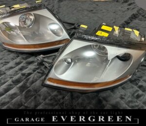 再メッキ加工！アウディ TT 8N 純正 ヘッドライト レンズクリーニング＆コーティング済み