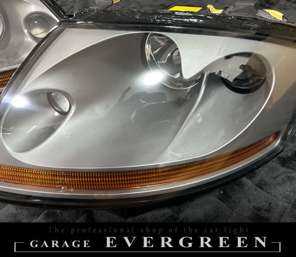再メッキ加工！アウディ TT 8N 純正 ヘッドライト レンズクリーニング＆コーティング済み