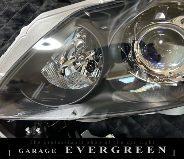 V36 スカイライン 後期 クーペインナー艶消しブラック塗装＆プロジェクター内ブルー塗装（ブルーアイ）仕様 純正加工品 ドレスアップ ヘッドライト