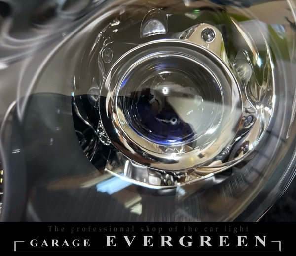 V36 スカイライン 後期 クーペインナー艶消しブラック塗装＆プロジェクター内ブルー塗装（ブルーアイ）仕様 純正加工品 ドレスアップ ヘッドライト