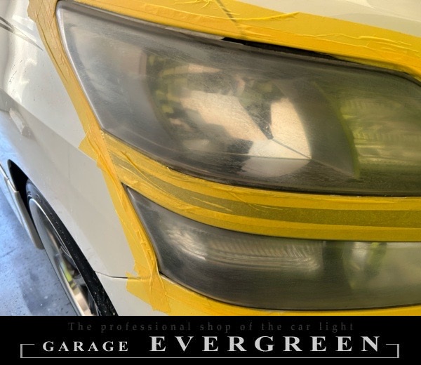 ヘッドライトクリーニング&コーティング 20系 ヴェルファイア 純正ヘッドライト