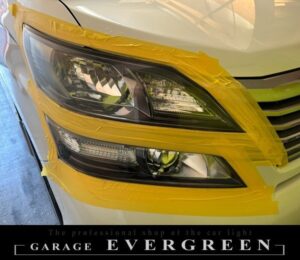 ヘッドライトクリーニング＆コーティング 20系 ヴェルファイア 純正ヘッドライト