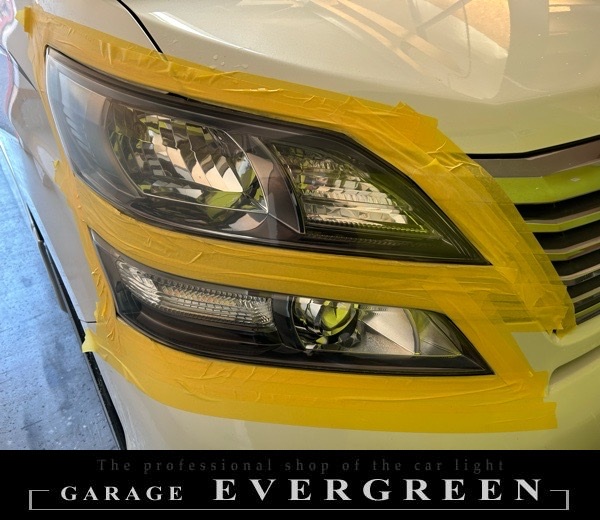 ヘッドライトクリーニング&コーティング 20系 ヴェルファイア 純正ヘッドライト