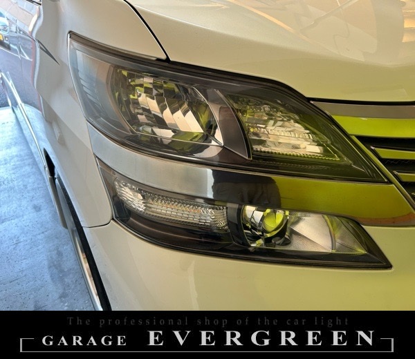 ヘッドライトクリーニング&コーティング 20系 ヴェルファイア 純正ヘッドライト