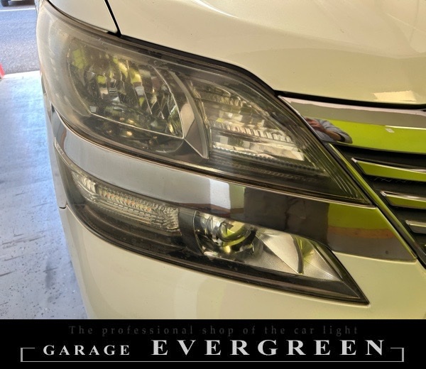 ヘッドライトクリーニング&コーティング 20系 ヴェルファイア 純正ヘッドライト