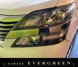 ヘッドライトクリーニング＆コーティング 20系 ヴェルファイア 純正ヘッドライト