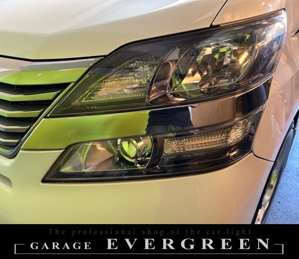 ヘッドライトクリーニング&コーティング 20系 ヴェルファイア 純正ヘッドライト