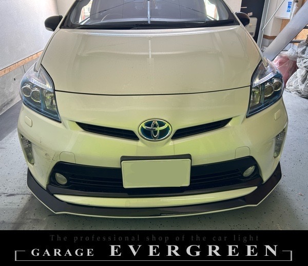 30系 プリウス 後期 ブルーメッキインナー加工&純正LEDポジションライン色替え&サイドマーカーUS化&レンズ新品交換 純正加工品 ドレスアップ ヘッドライト