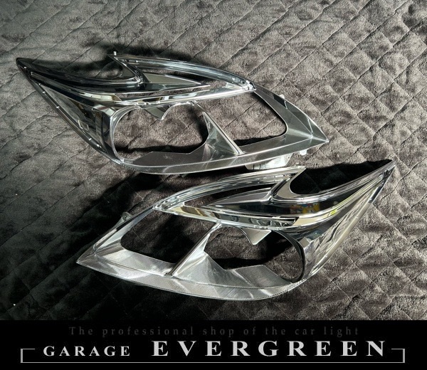 30系 プリウス 後期 ブルーメッキインナー加工＆純正LEDポジションライン色替え＆サイドマーカーUS化＆レンズ新品交換 純正加工品 ドレスアップ ヘッドライト