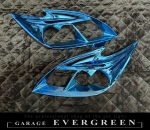 30系 プリウス 後期 ブルーメッキインナー加工＆純正LEDポジションライン色替え＆サイドマーカーUS化＆レンズ新品交換 純正加工品 ドレスアップ ヘッドライト30系 プリウス 後期 ブルーメッキインナー加工＆純正LEDポジションライン色替え＆サイドマーカーUS化＆レンズ新品交換 純正加工品 ドレスアップ ヘッドライト