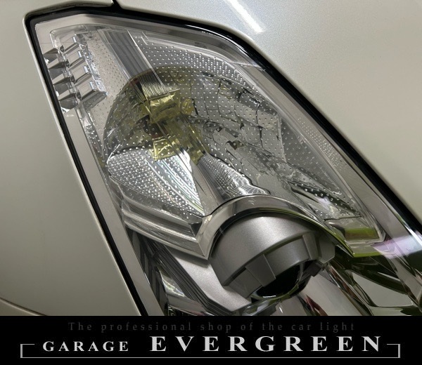 レンズ新品交換 Z33 フェアレディZ 後期 レンズ交換・純正ヘッドライト 加工