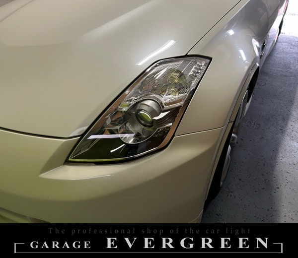 レンズ新品交換 Z33 フェアレディZ 後期 レンズ交換・純正ヘッドライト 加工