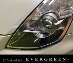 レンズ新品交換 Z33 フェアレディZ 後期 レンズ交換・純正ヘッドライト 加工