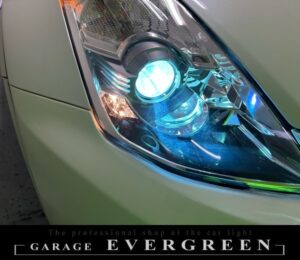 レンズ新品交換 Z33 フェアレディZ 後期 レンズ交換・純正ヘッドライト 加工