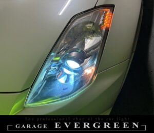 レンズ新品交換 Z33 フェアレディZ 後期 レンズ交換・純正ヘッドライト 加工