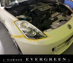 レンズ新品交換 Z33 フェアレディZ 後期 レンズ交換・純正ヘッドライト 加工