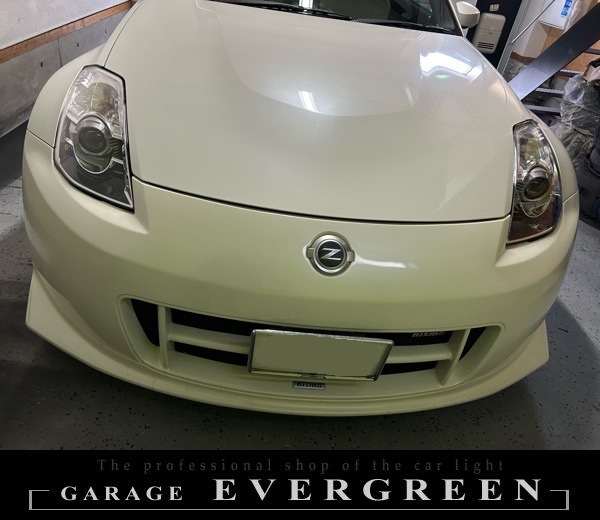 レンズ新品交換 Z33 フェアレディZ 後期 レンズ交換・純正ヘッドライト 加工