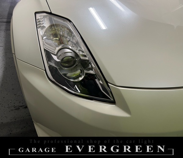 レンズ新品交換 Z33 フェアレディZ 後期 レンズ交換・純正ヘッドライト 加工