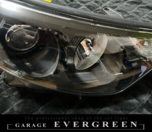 50系 エスティマ 前期 インナーブラッククロム＆レンズ新品交換 純正加工品 ドレスアップ ヘッドライト