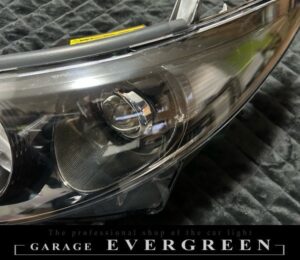 50系 エスティマ 前期 インナーブラッククロム＆レンズ新品交換 純正加工品 ドレスアップ ヘッドライト