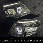 新品 80系 ヴォクシー 前期 純正LEDポジション色替え＆LEDイカリング 仕様 純正加工品 ドレスアップ ヘッドライト