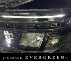 新品 80系 ヴォクシー 前期 純正LEDポジション色替え＆LEDイカリング 仕様 純正加工品 ドレスアップ ヘッドライト