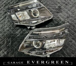 新品 80系 ヴォクシー 前期 純正LEDポジション色替え＆LEDイカリング 仕様 純正加工品 ドレスアップ ヘッドライト