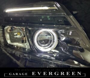 新品 80系 ヴォクシー 前期 純正LEDポジション色替え＆LEDイカリング 仕様 純正加工品 ドレスアップ ヘッドライト