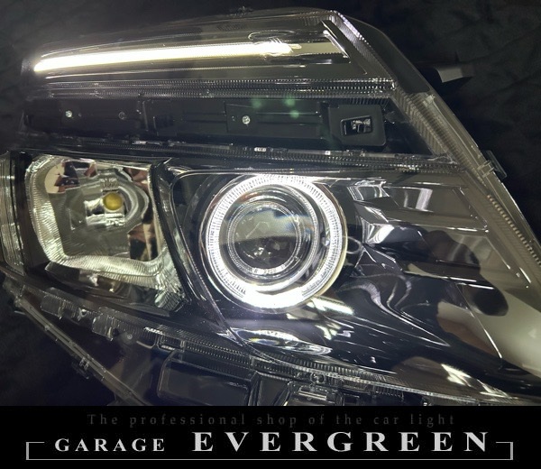 新品 80系 ヴォクシー 前期 純正LEDポジション色替え＆LEDイカリング 仕様 純正加工品 ドレスアップ ヘッドライト