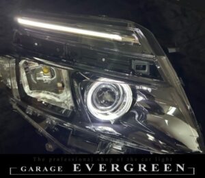 新品 80系 ヴォクシー 前期 純正LEDポジション色替え＆LEDイカリング 仕様 純正加工品 ドレスアップ ヘッドライト