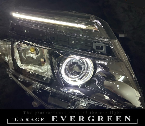 新品 80系 ヴォクシー 前期 純正LEDポジション色替え＆LEDイカリング 仕様 純正加工品 ドレスアップ ヘッドライト