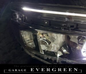 新品 80系 ヴォクシー 前期 純正LEDポジション色替え＆LEDイカリング 仕様 純正加工品 ドレスアップ ヘッドライト