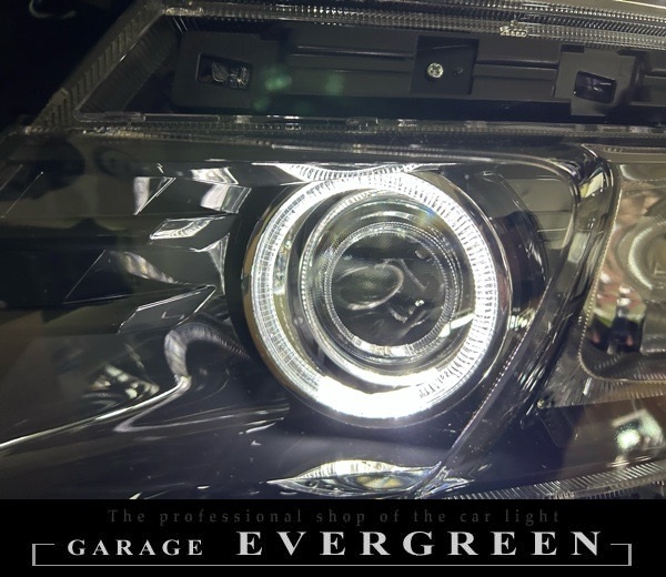 新品 80系 ヴォクシー 前期 純正LEDポジション色替え＆LEDイカリング 仕様 純正加工品 ドレスアップ ヘッドライト