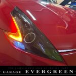 修理 社外品 Z34フェアレディZ インナーブラック&COBイカリング&LED増設 純正加工品 ドレスアップ ヘッドライト